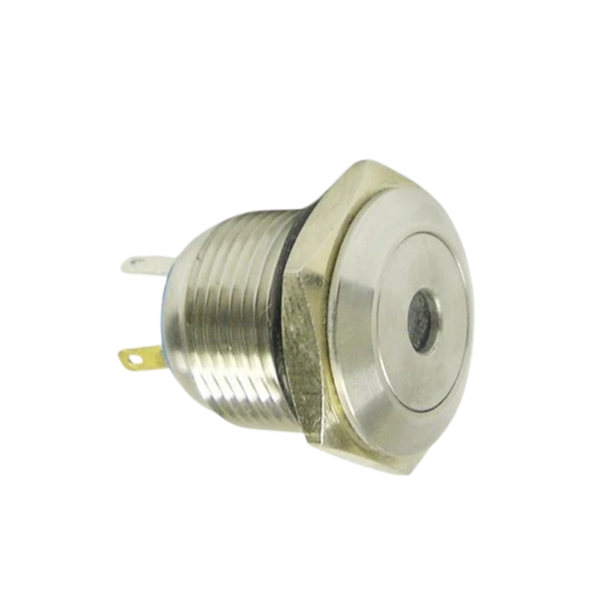 AVP16F-M1SDR12 16mm Momentary Vandal-Proof Switch Red Dot LED IP65