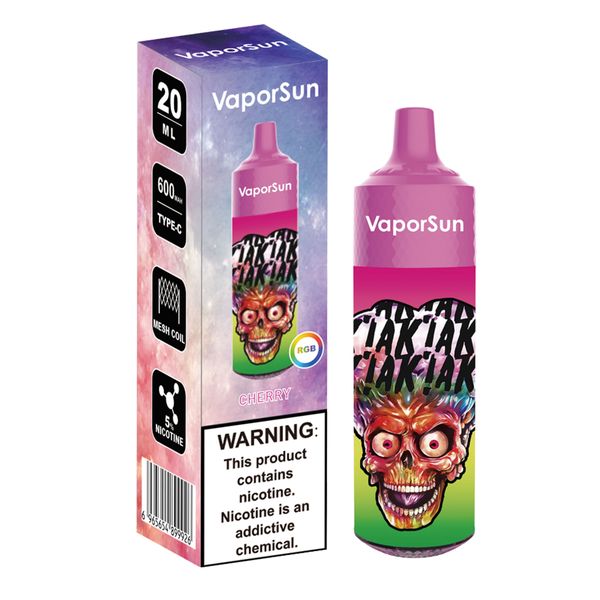 VaporSun 12000 Puffs Disposable Vape With 20ml Cherry