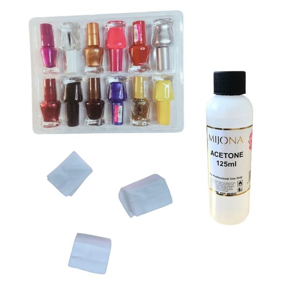 Nail Polish Set,Mijona Acetone and Nail polish Removal Cotton pads Set