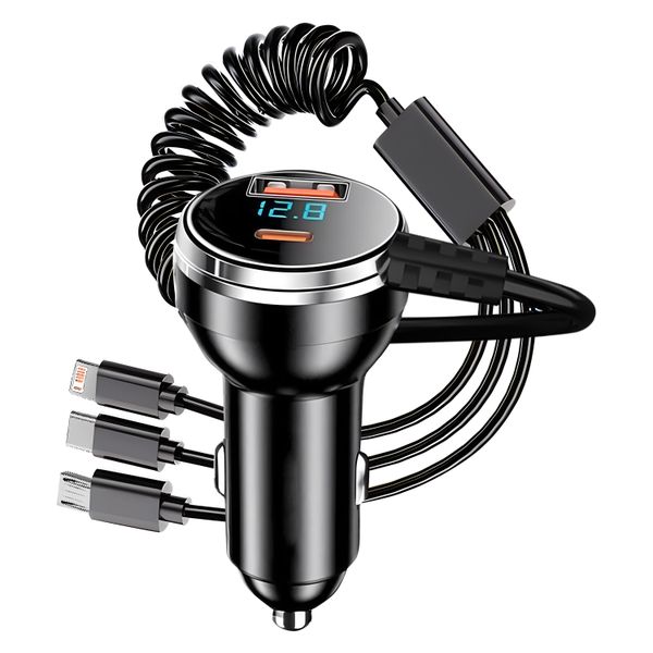 Car Charger 5 Ports Fast Charge PD QC3.0 USB C Car Phone Charger