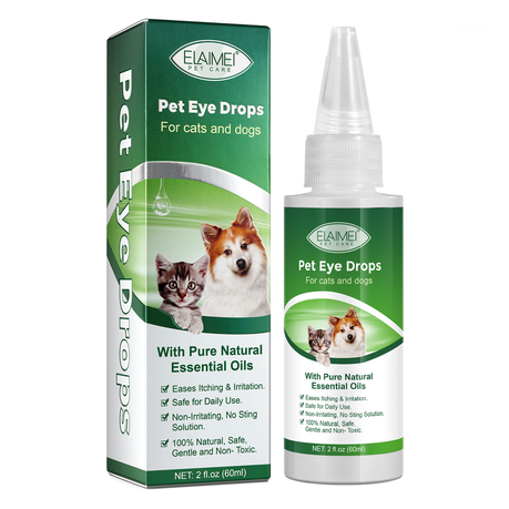 Pet Eye Drops for Cats and Dogs-With Pure Natural Essential Oils- 60ml Image