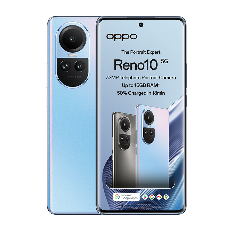 OPPO Reno 10 5G 256GB Dual Sim - Blue + Enco W12 w/less Headset