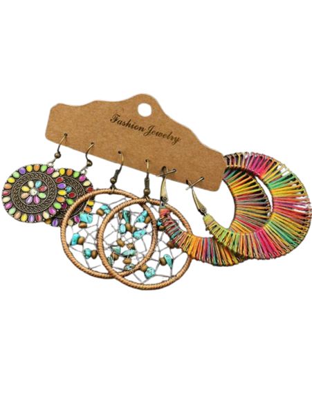 Bohemian Earring Set- Set of 3