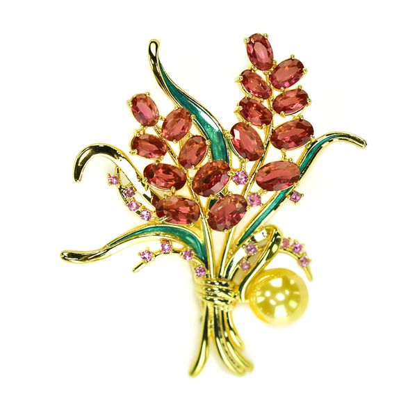 Gold-Plated Stainless Steel Brooch