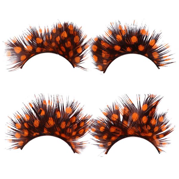 Pairs Long False Feather Eye Lashes Exaggerated Fake Eyelashes