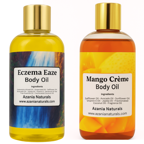 Azania Naturals Eczema Eaze + Mango Crème Body Oil Bundle - 2 x 250ml