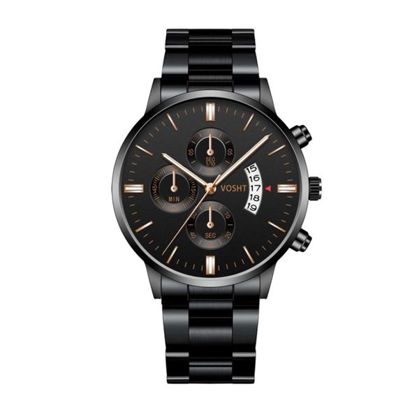 Mens Watches Chronograph Stainless Steel Waterproof Watches