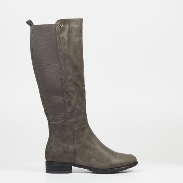 Butterfly Feet Women Grey Round Toe TPR Sole Boots