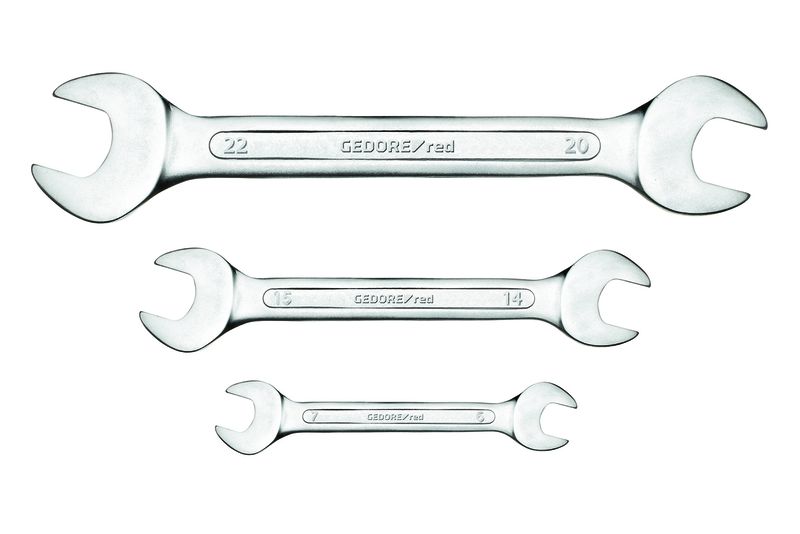Gedore Red Double Open-Ended Spanner Set Long Metric 12 Piece