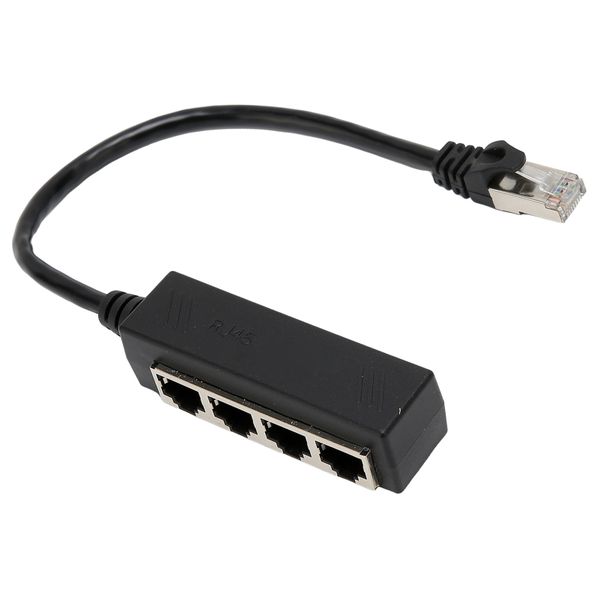 1-to-4 RJ45 Ethernet Splitter ABS PCB Adapter