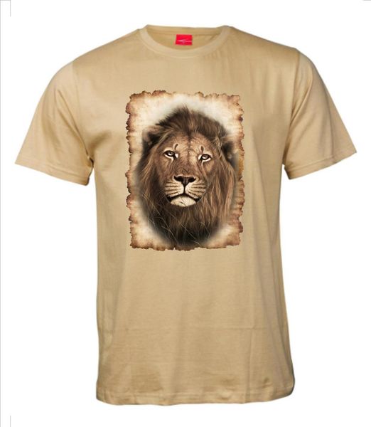 Ithambo African Wildlife Lion Head Print T-Shirt for Men