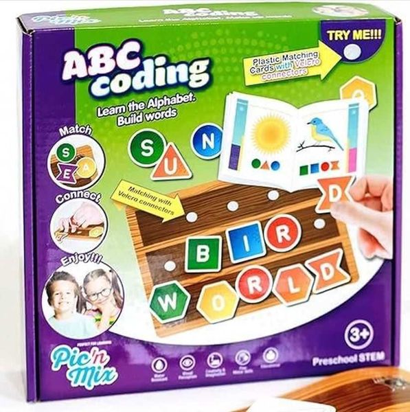 Pic N Mix ABC Coding Preschool Learning Pack Birthday Gift Playset For Kid
