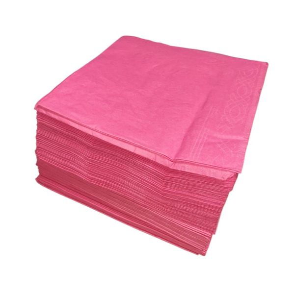 Paper 2 Ply Serviettes 100 Pack - Cerise Pink