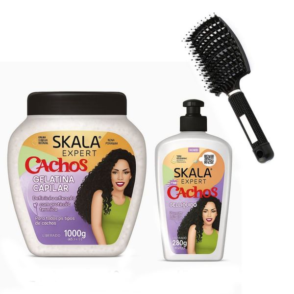 Skala Cachos Gelatina Curl Power Duo &amp; Hairbrush