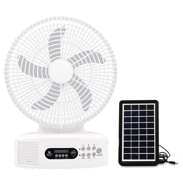 Portable 12Inch Solar Rechargeable Smart AC/ DC Fan FS-L08