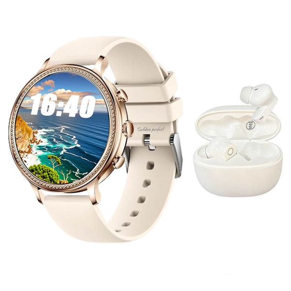 1.39-Inch Smartwatch &amp; Earphones Set for Women with Dual Straps