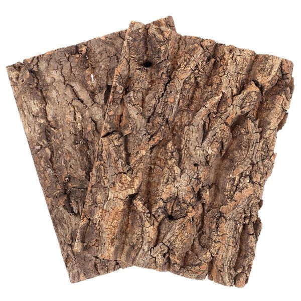 Pet Natural Wood Reptile Bark Climbing Mats &amp; Fish Tank Decor 2pc - 20cm