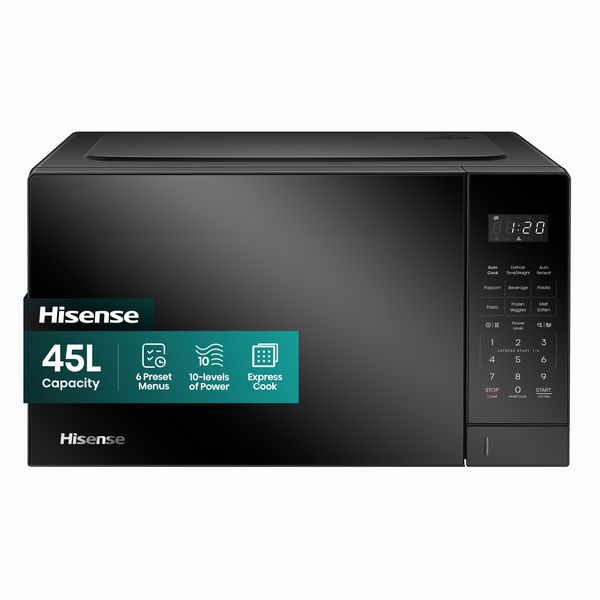 Hisense 45L 1100W Electronic Microwave Oven - Black