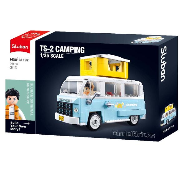Sluban Building Set: Model Bricks - TS-2 Camping Car - 265 Piece