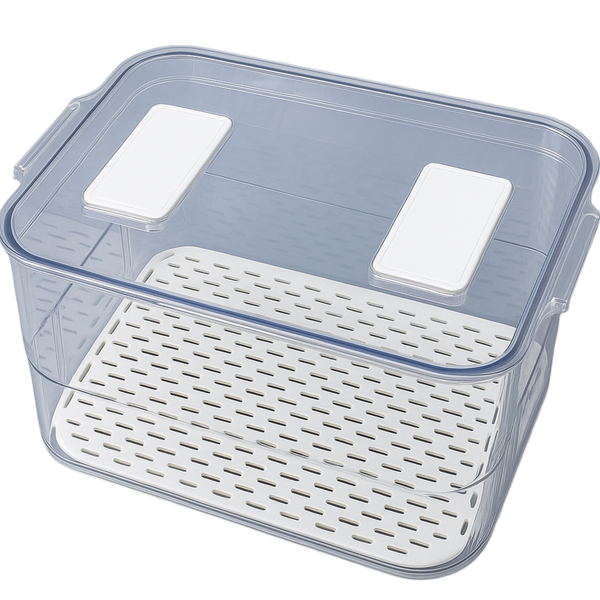 Fridge Storage Box - 23.3x14.7x12.2cm, Leak-Proof