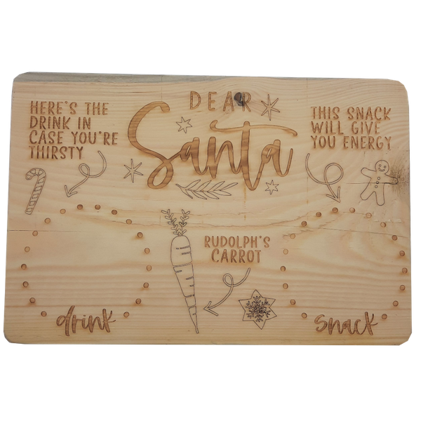 Santa Father Christmas Snack Treat Board by Everything Laser