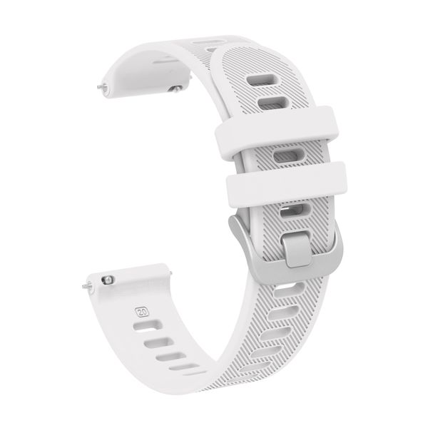 Sports Watch Strap Compatible with 20mm Samsung / Huawei / Garmin-White