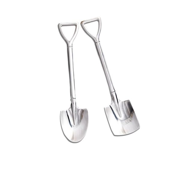Silver Stainless steel Shovel Shaped Spoon Set