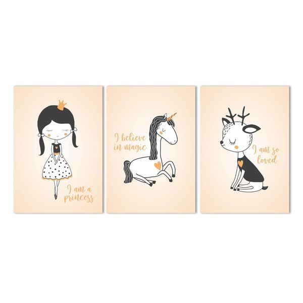 Canvas Nursery Wall Art: Princess Girl