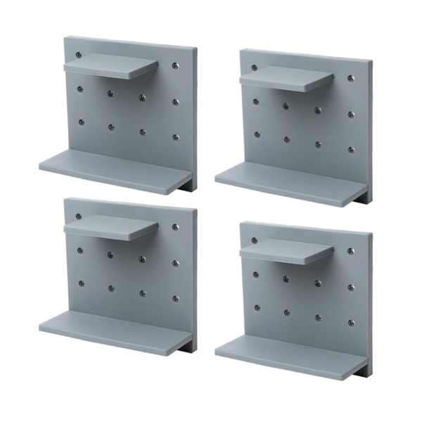 Set Of 4 Plastic Decorative DIY Pegboard Wall Mounted Organizer