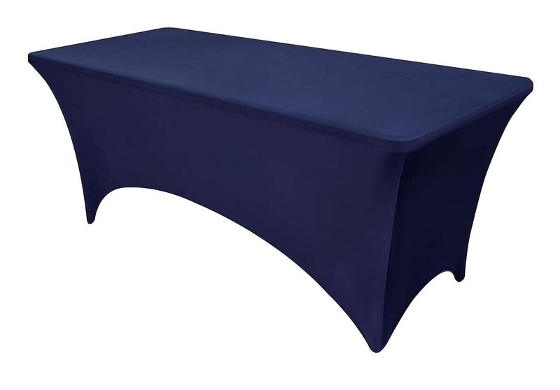 Stretch Tablecloth 122cm L x 74cm W. Navy Blue