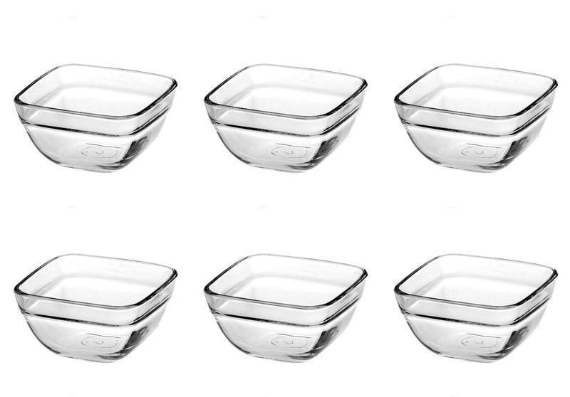 Dessert Bowls 11x11x6cm Square - 6 Piece