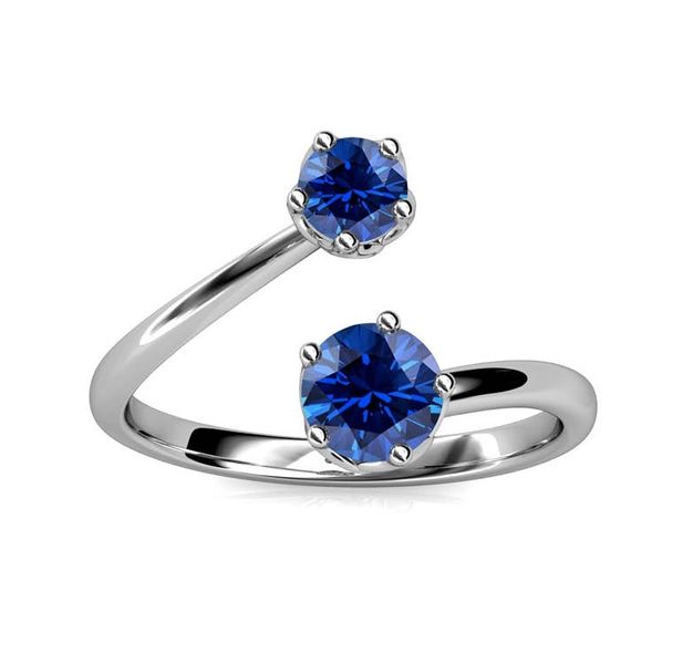 Crystalize 925 Silver September Birthstone Ring with Swarovski Crystals