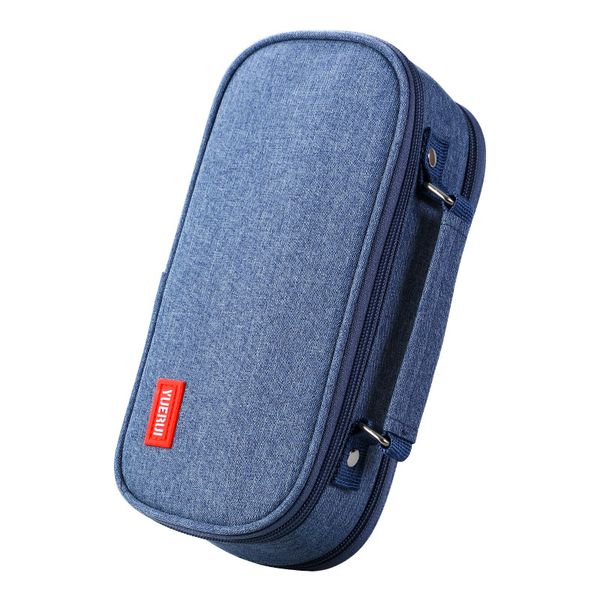 Simple Desk Pen Bag for Carrying, with 5 Layers and Large Capacity