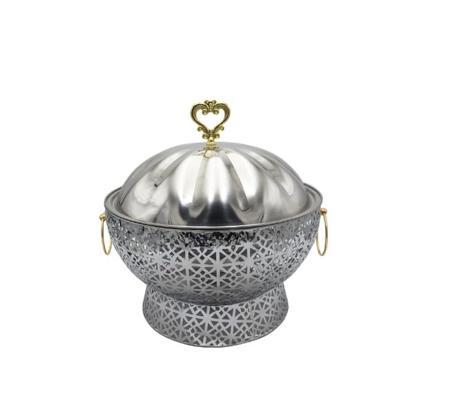 Chafing Dish with Hanging Lid - Silver