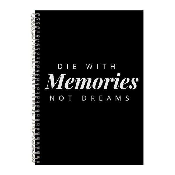 Memories A4 Notebook Spiral Lined Motivational Sayings Graphic Notepad 145