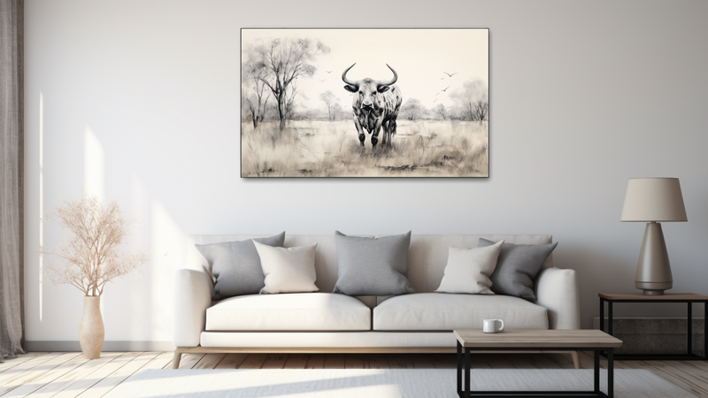 Canvas Wall Art - Nguni Bull Walking - MT0355