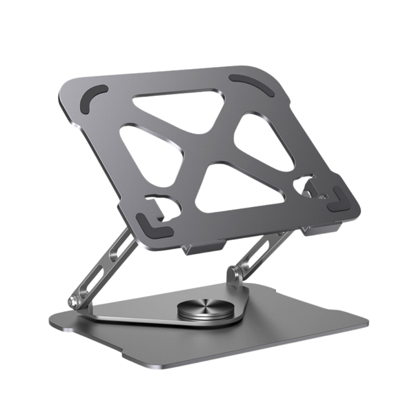 Aluminium Alloy Swivel Tablet and Laptop Stand - 360 Rotating Base Foldable
