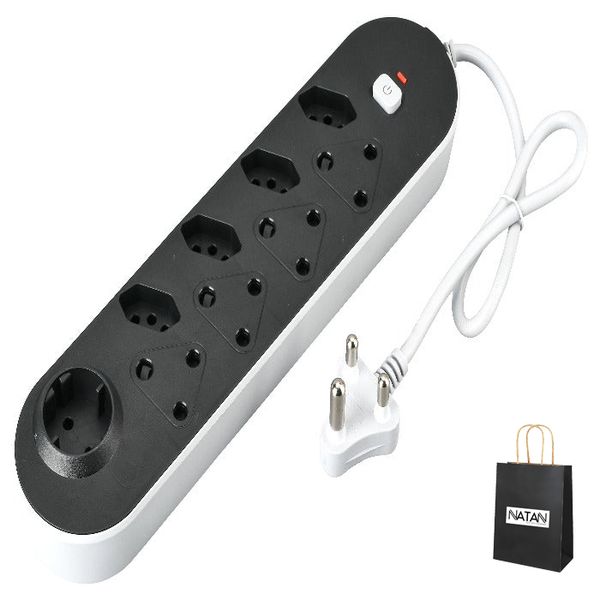 9 Way Black Multi-Plug + Natan Gift Bag