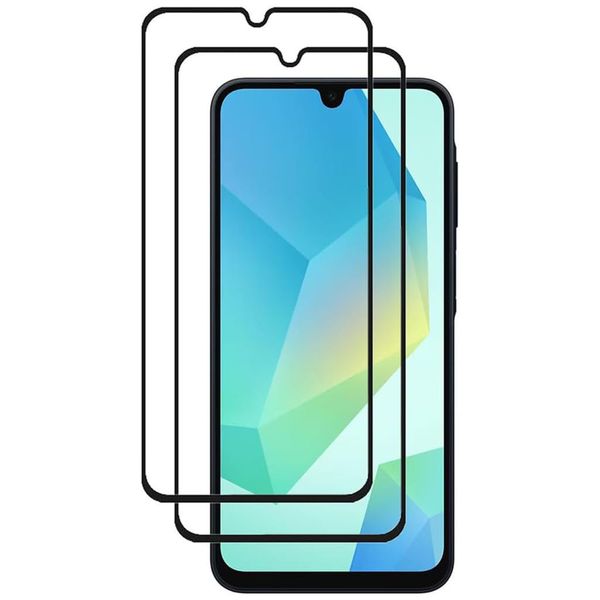 9D Tempered Glass Screen Protector Compatible with Samsung A16 (Pack-2)