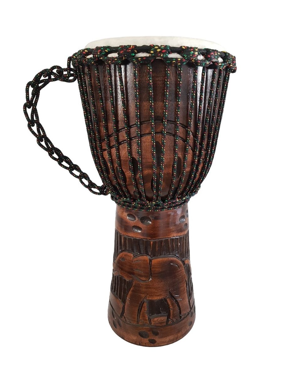 Djembe Hand Drum Deep Carving - Elephant 50cm