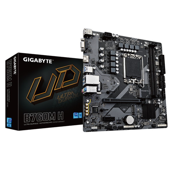 Gigabyte B760M H Ultra Durable DDR5 Intel B760 LGA 1700 Motherboard