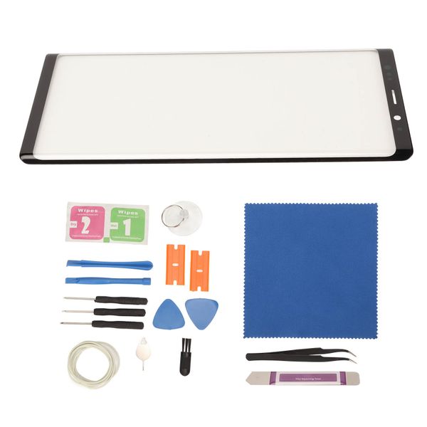 Note 9 Front Glass Black Kit