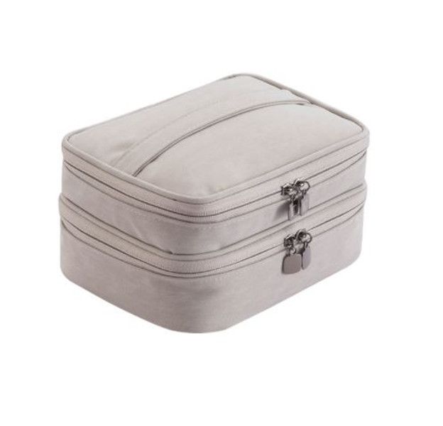 Olive Tree - Double-Layered Travel Digital Accessories Storage Bag - Grey