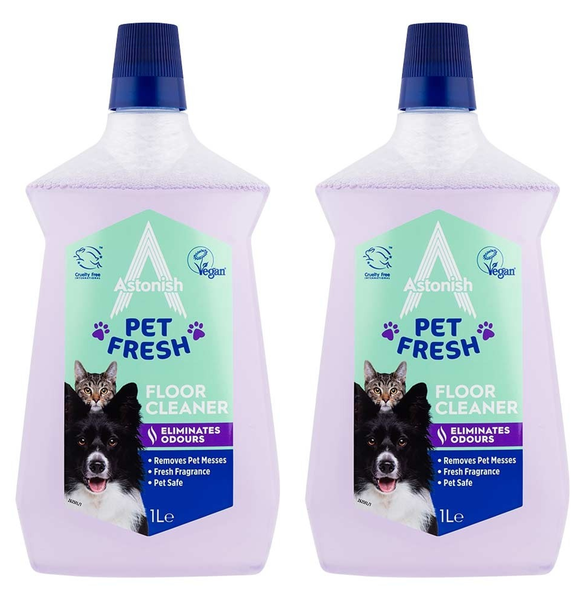 Pet Floor Cleaner | Dog &amp; Cat Floor Cleaner | 2 pack | 1Lt | Astonish