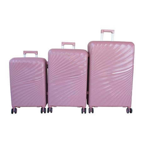 Metallic pink suitcase on sale