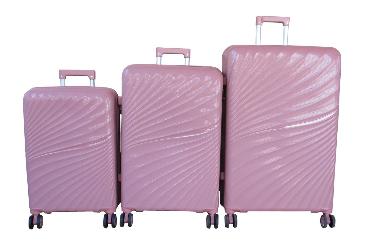 Pinkセットです！ Unbreakable 3-Piece Pink Luggage Set - PP Hard-Shell with Spinner