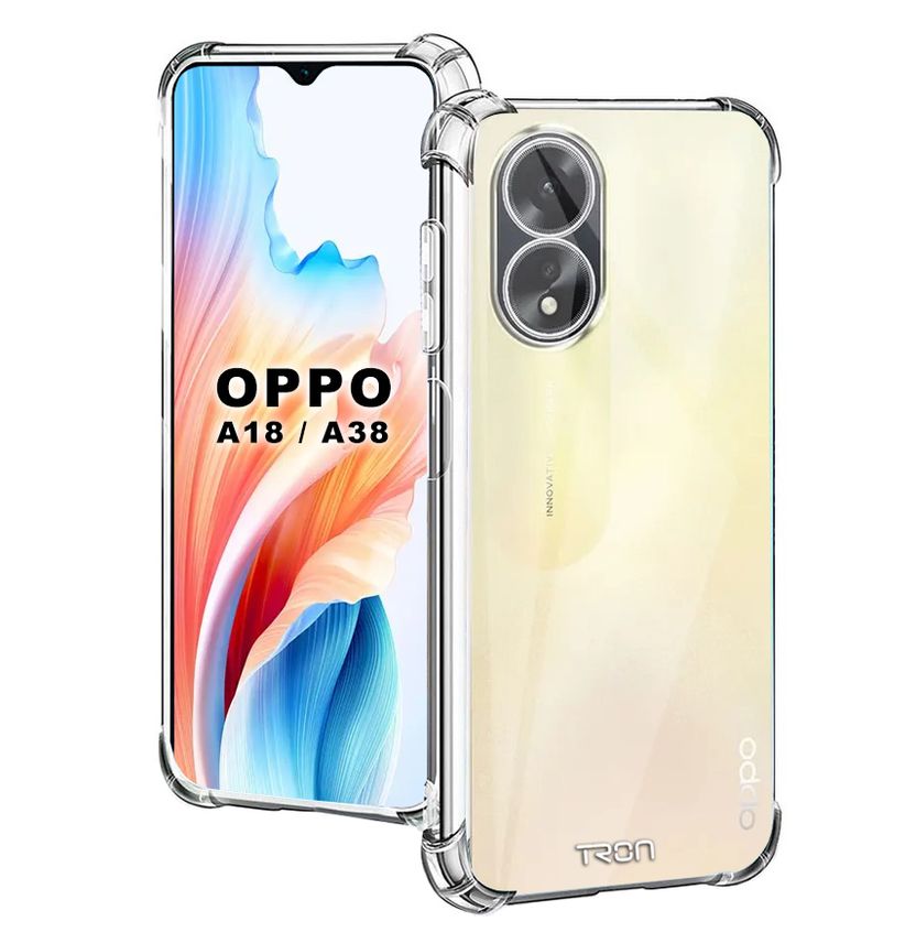 For OPPO A58 4G Shockproof TPU Gel Rubber Soft Case Cover - Clear