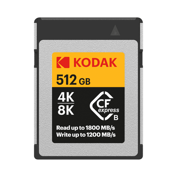 Kodak 512GB CFexpress Type B - CFX Series for 3D or 8k Video Write Speeds