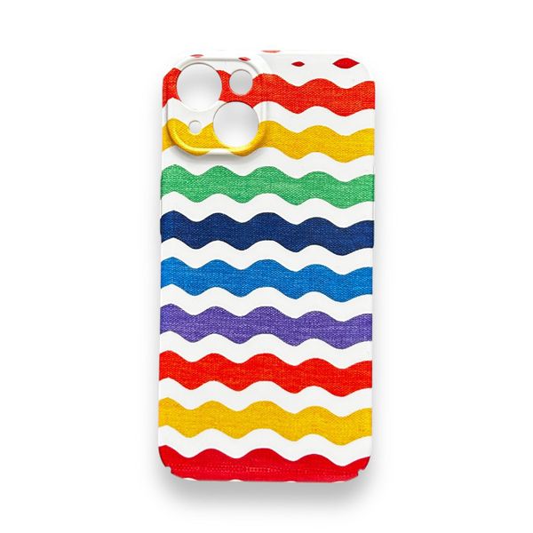 JAY Rainbow Wave Hard Phone Case For iPhone 14 Plus