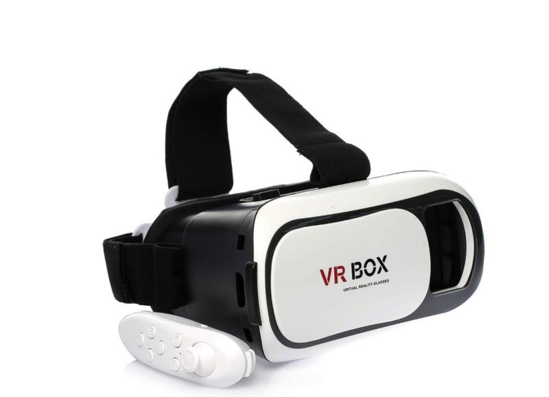 VR Box Virtual Reality Glasses Headset With Bluetooth Remote (Two Pairs)